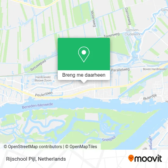 Rijschool Pijl kaart