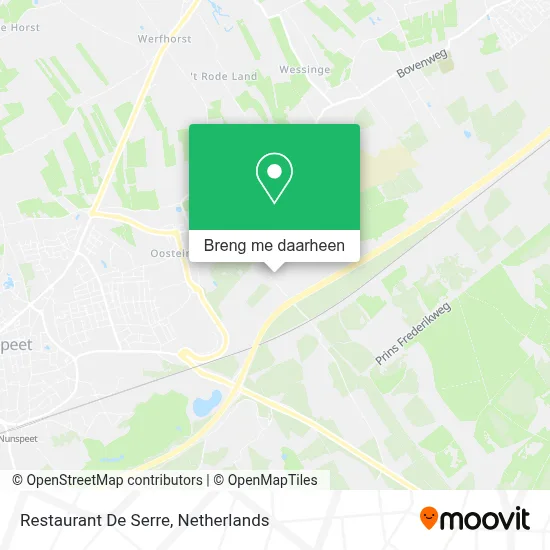 Restaurant De Serre kaart