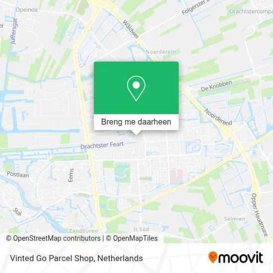Vinted Go Parcel Shop kaart
