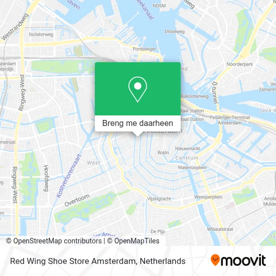 Red Wing Shoe Store Amsterdam kaart