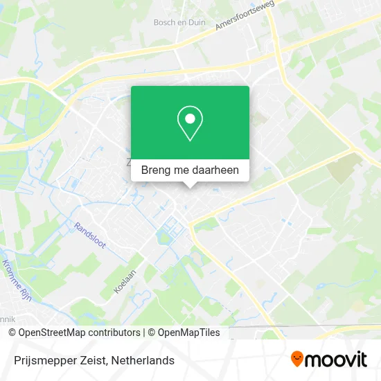 Prijsmepper Zeist kaart