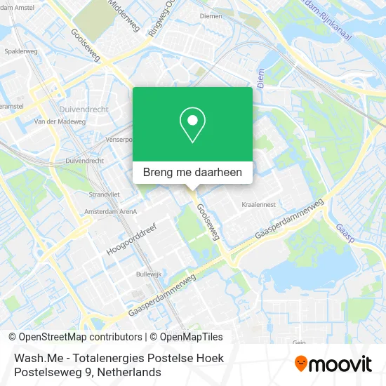 Wash.Me - Totalenergies Postelse Hoek  Postelseweg 9 kaart
