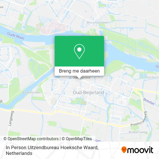 In Person Uitzendbureau Hoeksche Waard kaart