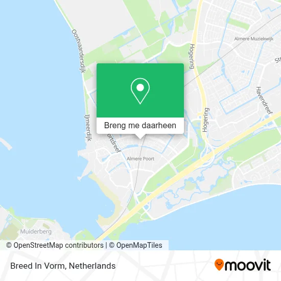 Breed In Vorm kaart