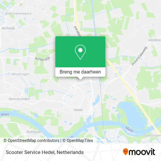 Scooter Service Hedel kaart