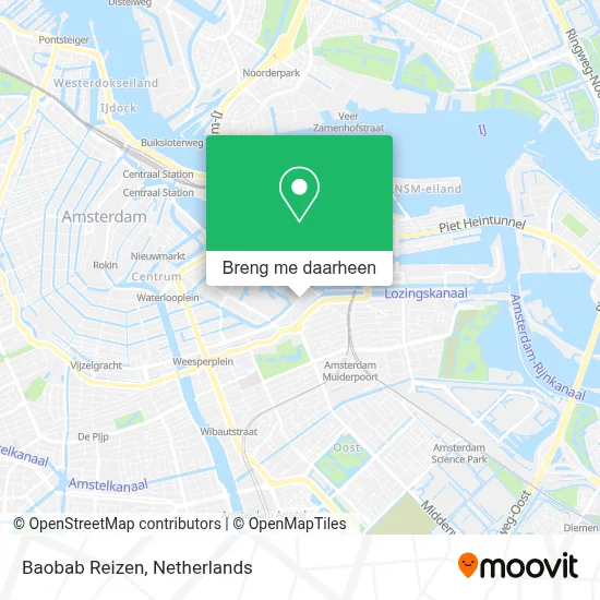 Baobab Reizen kaart