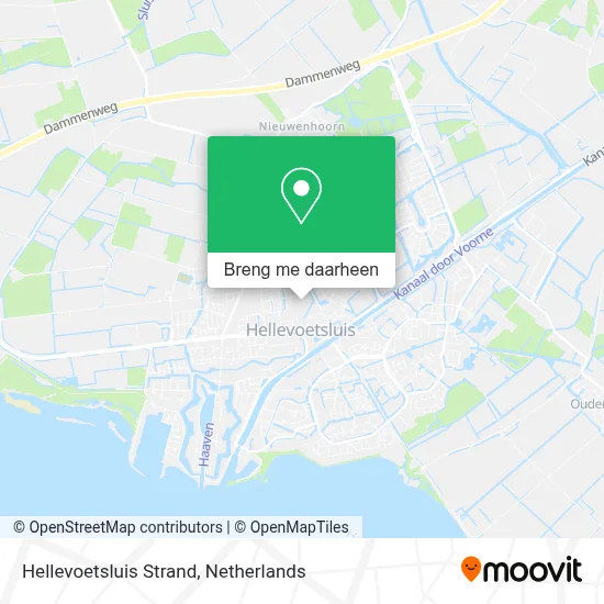 Hellevoetsluis Strand kaart