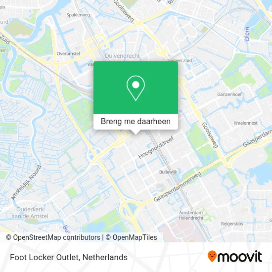 Foot Locker Outlet kaart