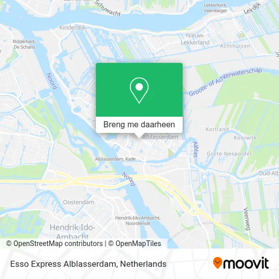 Esso Express Alblasserdam kaart