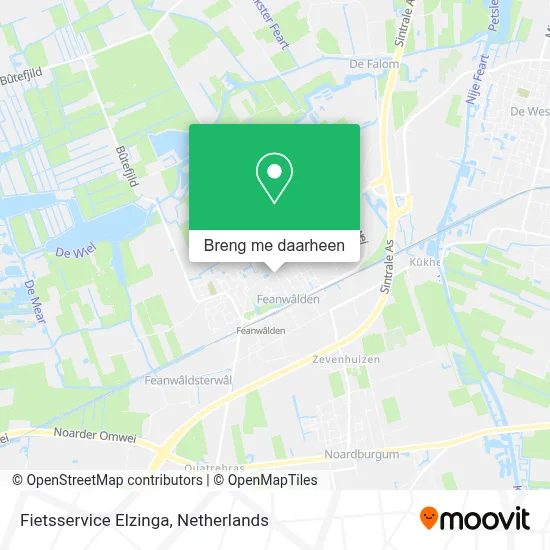 Fietsservice Elzinga kaart
