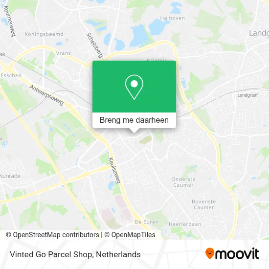 Vinted Go Parcel Shop kaart