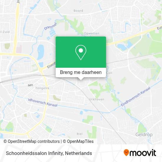 Schoonheidssalon Infinity kaart