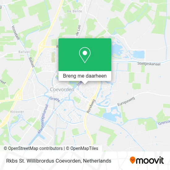 Rkbs St. Willibrordus Coevorden kaart