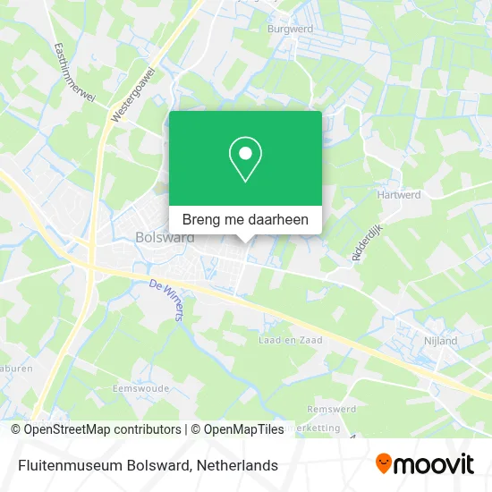 Fluitenmuseum Bolsward kaart