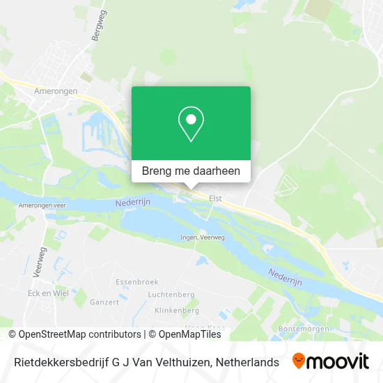 Rietdekkersbedrijf G J Van Velthuizen kaart