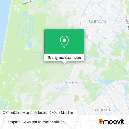 Camping Geversduin kaart
