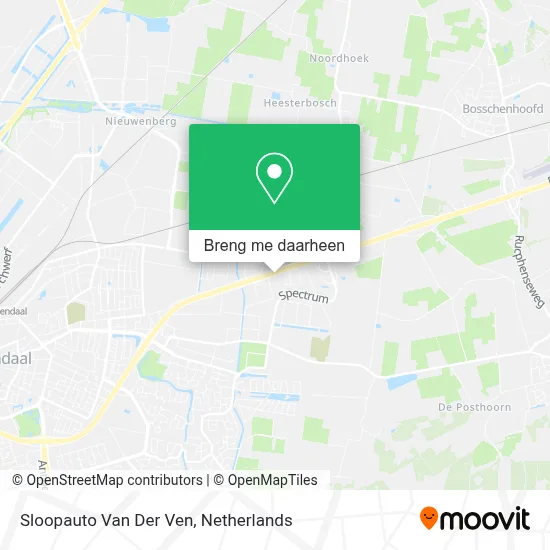 Sloopauto Van Der Ven kaart