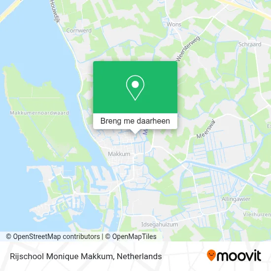 Rijschool Monique Makkum kaart