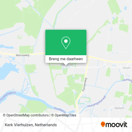 Kerk Vierhuizen kaart