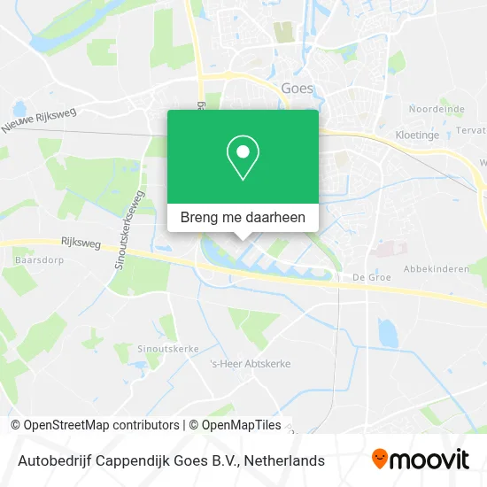 Autobedrijf Cappendijk Goes B.V. kaart