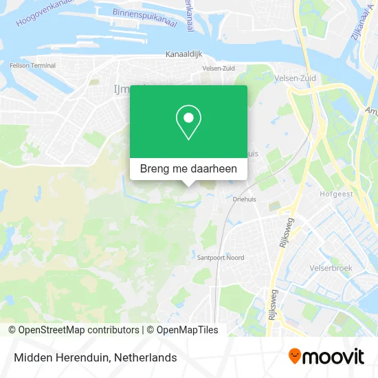 Midden Herenduin kaart