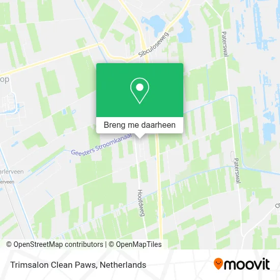 Trimsalon Clean Paws kaart
