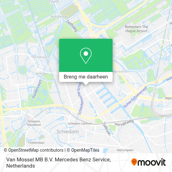 Van Mossel MB B.V. Mercedes Benz Service kaart