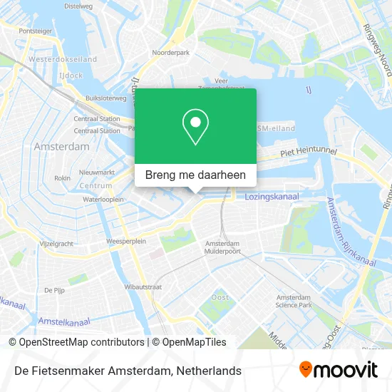 De Fietsenmaker Amsterdam kaart