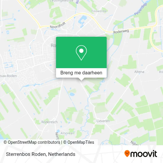 Sterrenbos Roden kaart