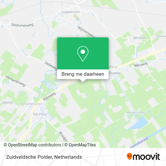 Zuidveldsche Polder kaart