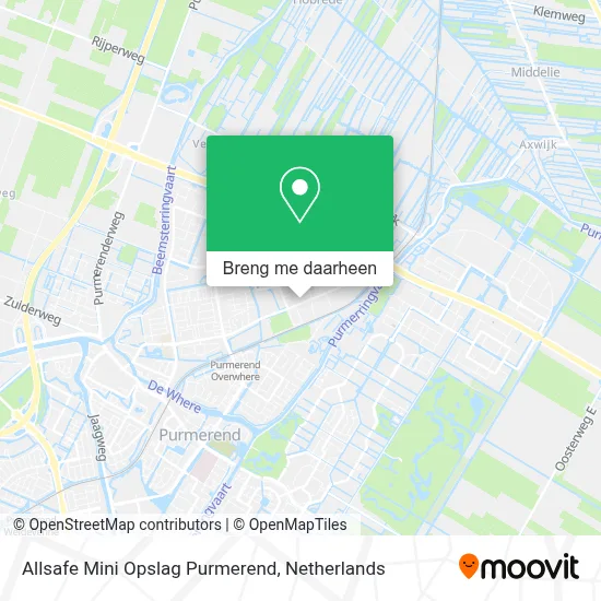 Allsafe Mini Opslag Purmerend kaart