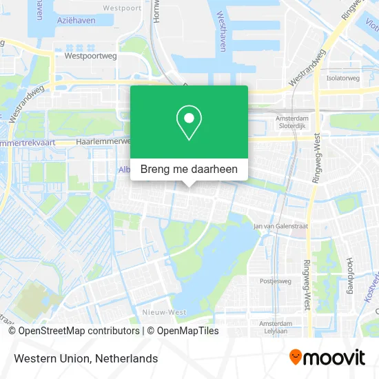 Western Union kaart