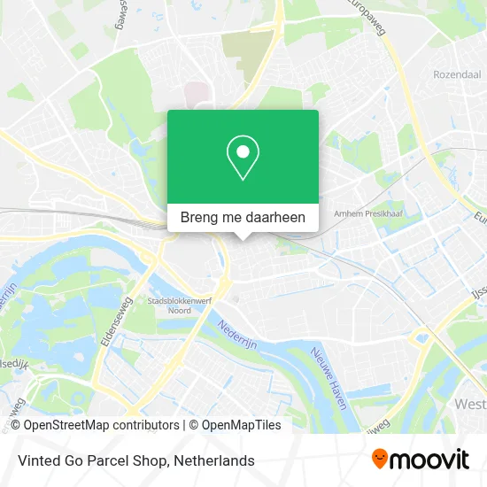 Vinted Go Parcel Shop kaart