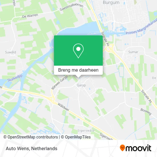 Auto Wens kaart