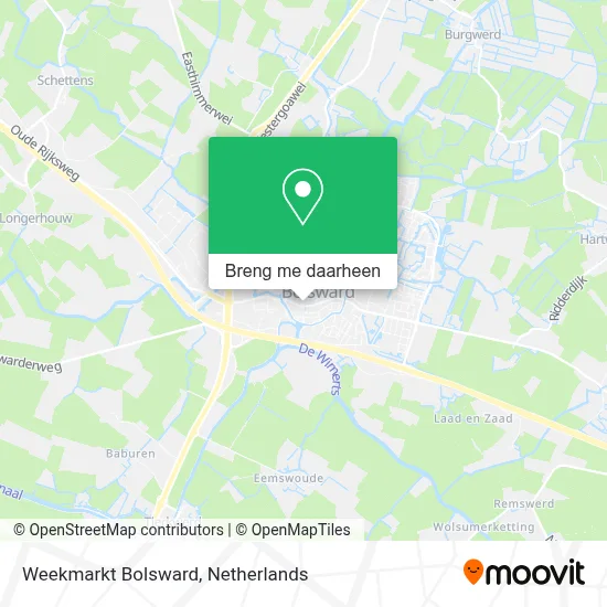 Weekmarkt Bolsward kaart