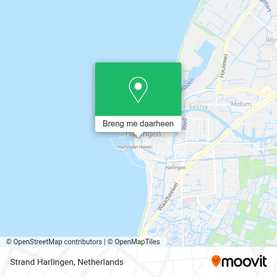 Strand Harlingen kaart