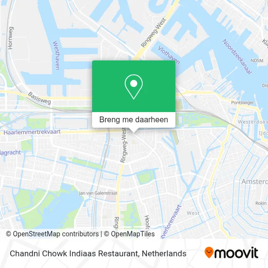 Chandni Chowk Indiaas Restaurant kaart