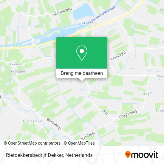 Rietdekkersbedrijf Dekker kaart