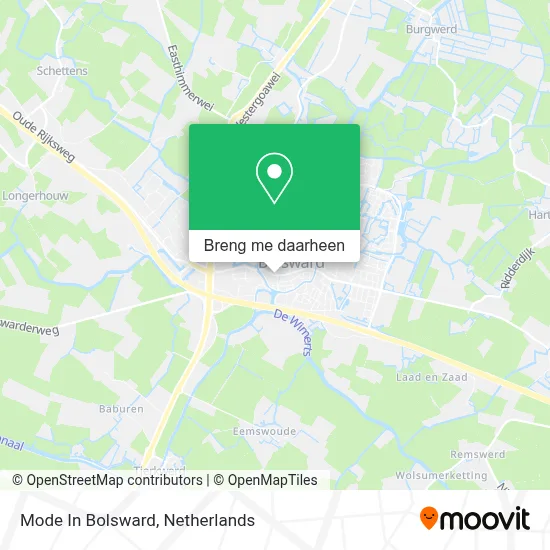 Mode In Bolsward kaart