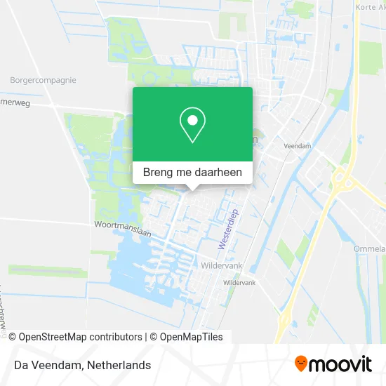 Da Veendam kaart