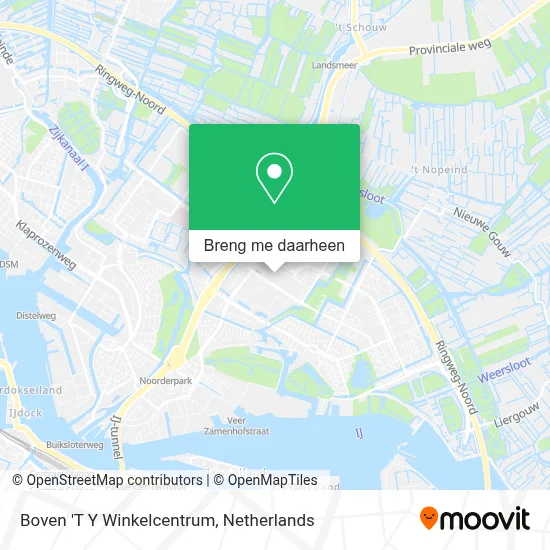Boven 'T Y  Winkelcentrum kaart