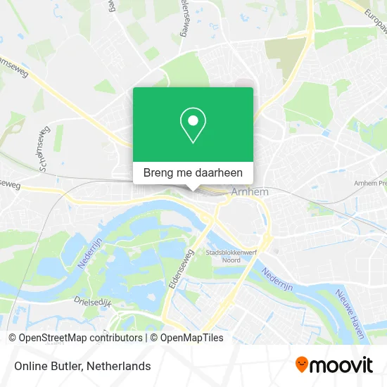 Online Butler kaart