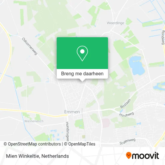 Mien Winkeltie kaart