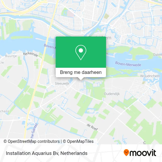Installation Aquarius Bv kaart