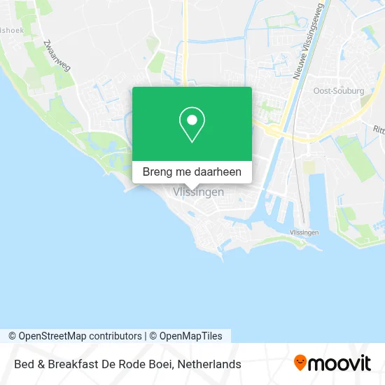 Bed & Breakfast De Rode Boei kaart
