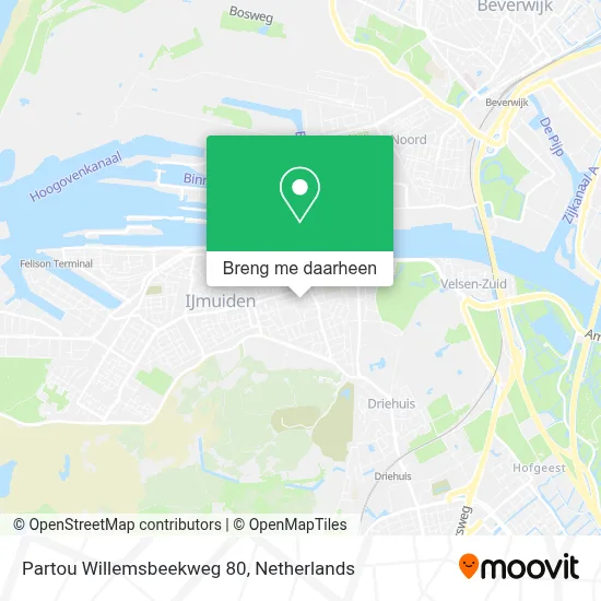 Partou Willemsbeekweg 80 kaart