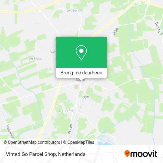 Vinted Go Parcel Shop kaart