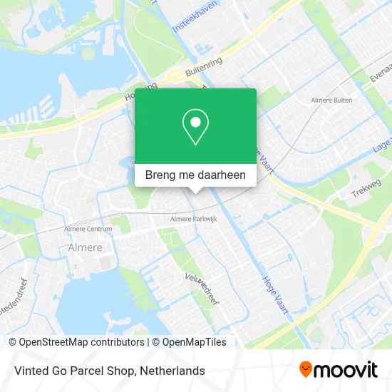 Vinted Go Parcel Shop kaart