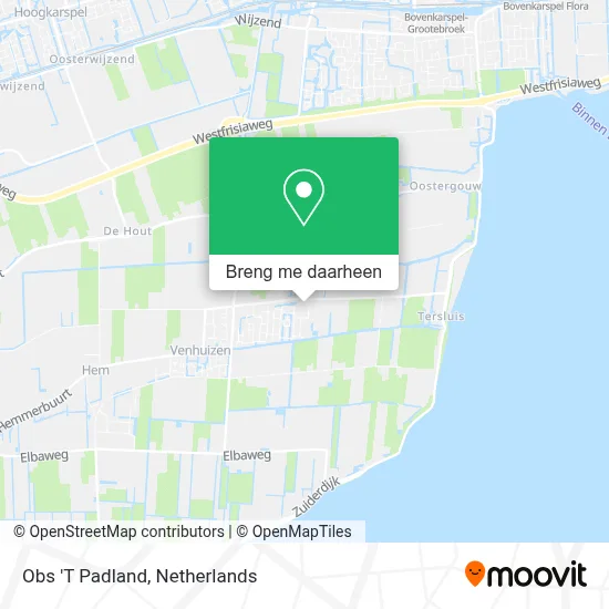 Obs 'T Padland kaart