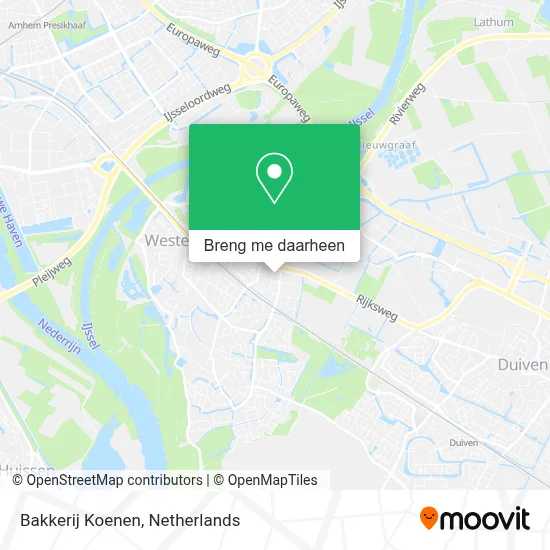 Bakkerij Koenen kaart